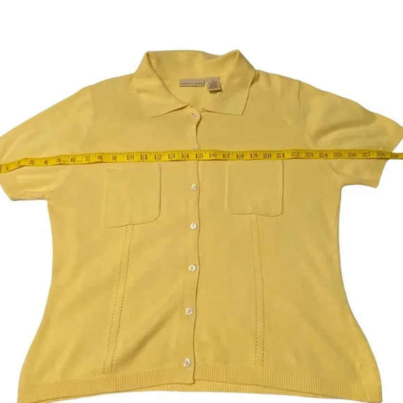 Apostrophe Canary Yellow Cardigan, Large - Picture 6 of 11